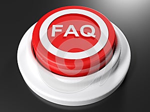 FAQ red pushbutton - 3D rendering