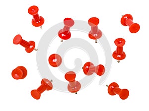 Red Pushpins