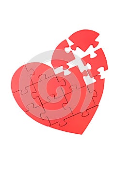 Red puzzle heart