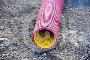 Red PVC pipe