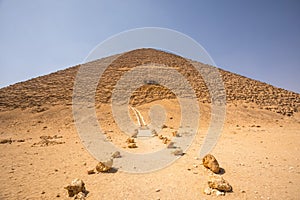 The Red pyramid of Dahshur in Giza, Egypt