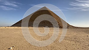 The Red Pyramid is the largest pyramid of King Sneferu at Dahshur Necropolis, Egypt, Africa.