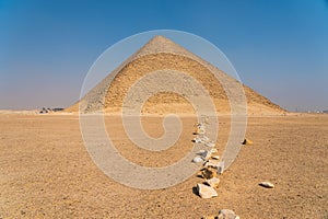 Red Pyramid, Largest pyramid of Old Egyptian Kingdom at Dahshur Necropolis, Lower Egypt