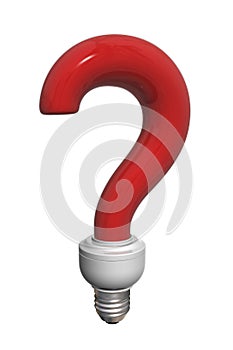Red question bulb