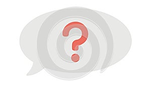 Red Question Mark Speech Bubble Vector Icon, vector design Generative AI