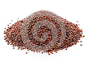 Red Quinoa Pile, Isolated on White Background, food, grain