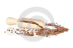 Red quinoa seeds isolated on white