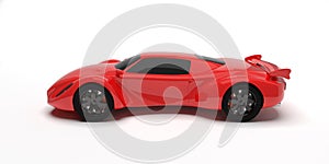 Red race car isolated