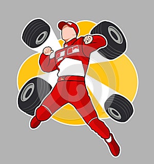 Red racer of Formula 1