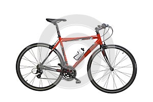 Red racing sport road bike