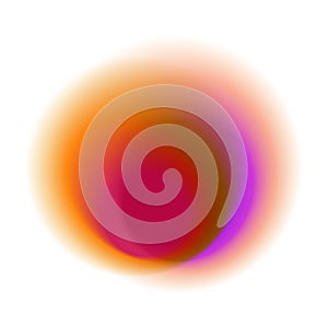 Red radial spot with round rose colored vector texture. Orange