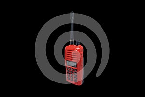 Red radio communication on background isolated