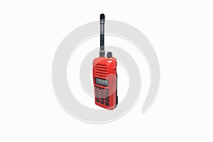 Red radio communication on background isolated