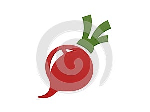 Red radish symbol