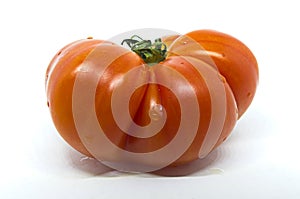 Red raf tomato on white background