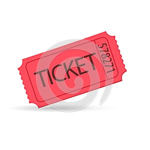 Red raffle ticket