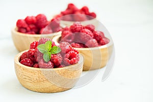 Red rasberries fruit