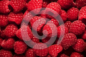 red raspberries closeup textured detail