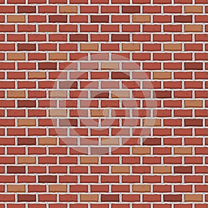 Red raw brick wall seamless pattern background vector illustration