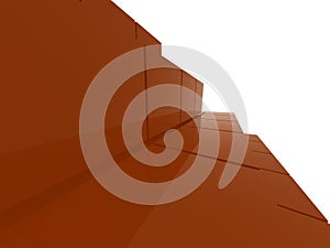 Red raytrace pyramid structure