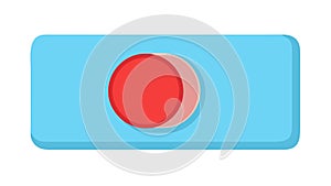 Red Record Button Playback, Media Control Interface, vector design Generative AI