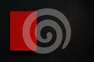 Red rectangle on a black background