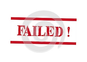 Red rectangular failed stamp texture