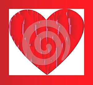 Red, red heart. Love, Valentine`s Day. Romance and passion.