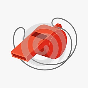 Referee whistle vector illustration
