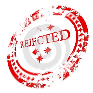 Red rejected stamp