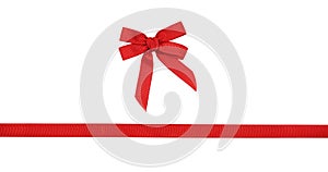 Red rep bow and ribbon