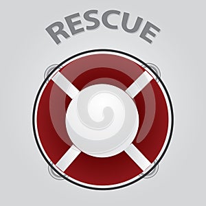 Red rescue circle eps10