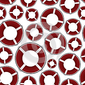 Red rescue circle pattern