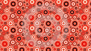 Red Retro Circles Seamless Wallpaper Pattern Illustration