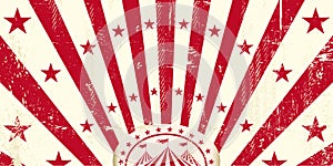 Red retro circus invitation