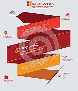 Red Retro Infographics design,For text