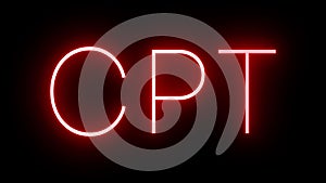 Red retro neon sign with the three-letter identifier for CPT Cape Town International Airport
