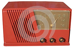 Red retro radio photo