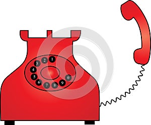 Red Retro Telephone