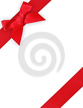 Red ribbon and bow photo