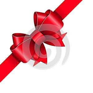 Red ribbon bow