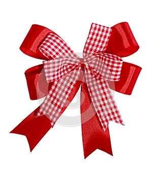 Red ribbon bow