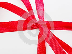 Red ribbon bows are used as gifts