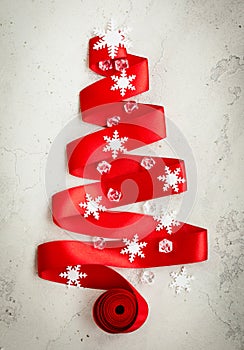 Red Ribbon Christmas Tree