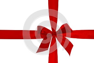 Red ribbon with clipping path.