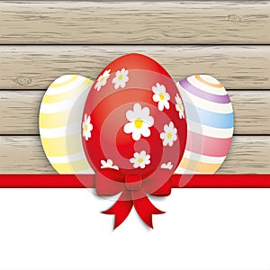 Red Ribbon 3 Easter Eggs