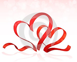 Red ribbon hearts