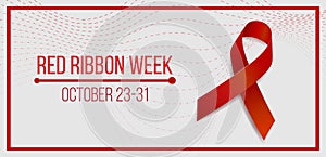 Red ribbon week concept.