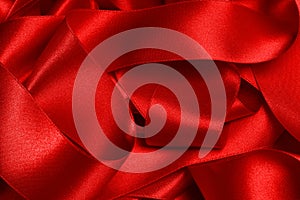 Red ribbons background