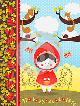 Red riding hood in the forest